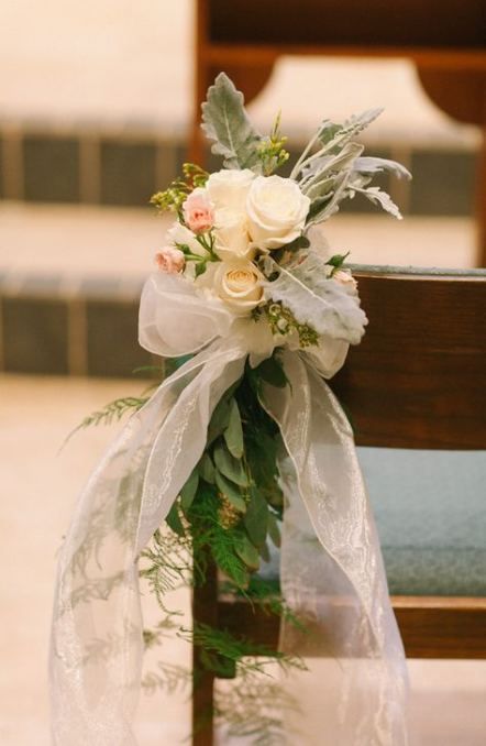 Church Pew Wedding Flower